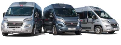 Campingbusse Adria Twin - viele Grundrisse von 5,0 bis 6,40 m Länge