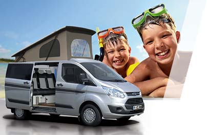 Reimo Campingbusse auf Basis des neuen Ford Transit Custom Reimo Campingbusse auf Basis des neuen Ford Transit Custom