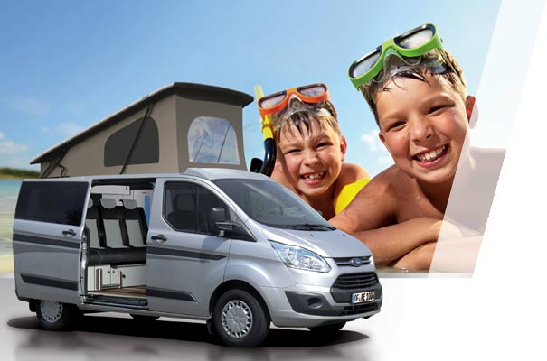 Neuer Campingbus 2014: Reimo TrioStyle auf Basis Ford Transit Custom
