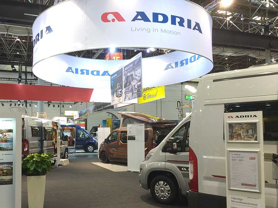 Adria Campervans auf Fiat Ducato - Halle 15, Stand 15 B 47 Adria Campervans auf Fiat Ducato - Halle 15, Stand 15 B 47