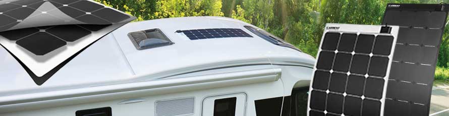Moduli solari flessibili e celle solari calpestabili per furgonati, camper, roulotte, barche Moduli solari flessibili e celle solari calpestabili per furgonati, camper, roulotte, barche