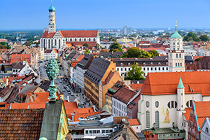 Blick über die Altstadt von Augsburg Blick über die Altstadt von Augsburg