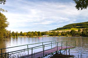 Caravan Camping bei Jena: Porstendorfer See, Rabeninsel Caravan Camping bei Jena: Porstendorfer See, Rabeninsel